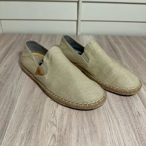 OluKai Tan Espadrilles with Jute Sole